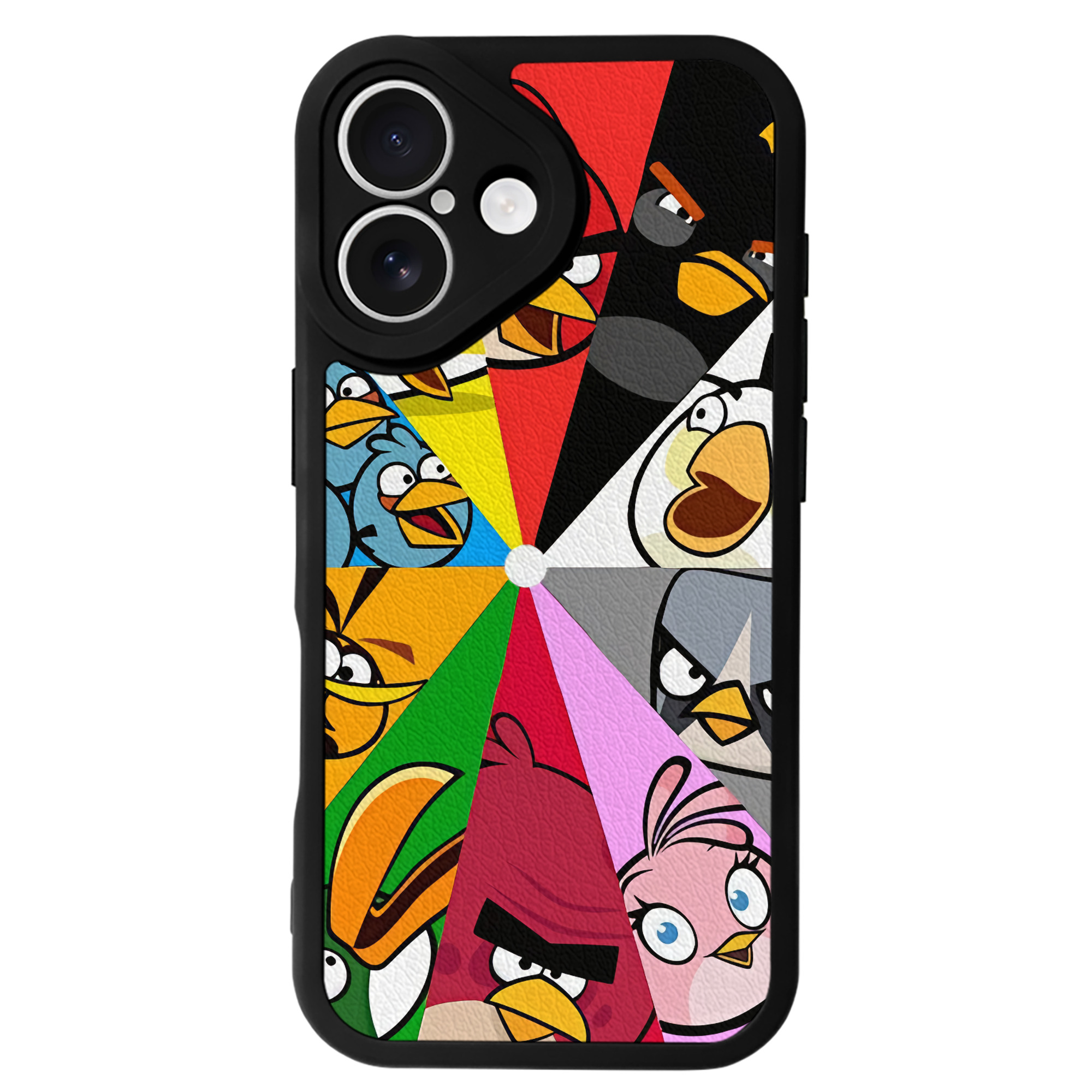 （画像用） Angry Birds アングリーバード 【iPhone 16シリーズ対応】シリコンスマホケース（レザー調） 材質：シリコン
